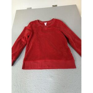 Wondershop Sweatshirt Womens Medium Red Fleece Sleepwear Pullover Lounge Target